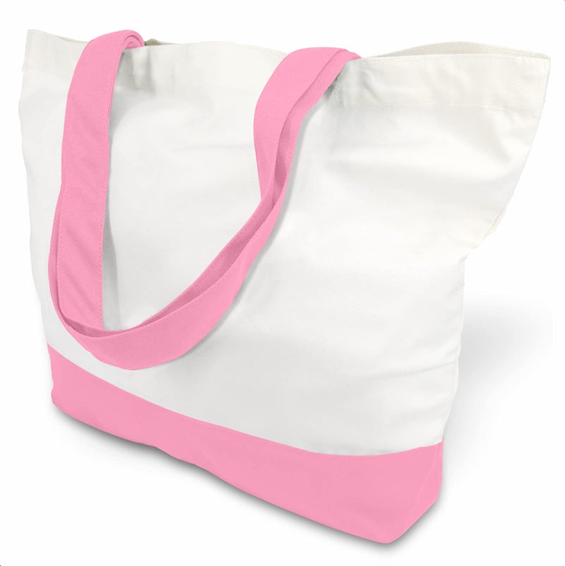 TOPDesign 1-Pack Super Strong Large 12oz Cotton Canvas Tote Bag, Reusable Grocery Shopping Cloth Bag, Fashionable Two-Tone Tote for Crafts, DIY Your Creative Designs - Image 1